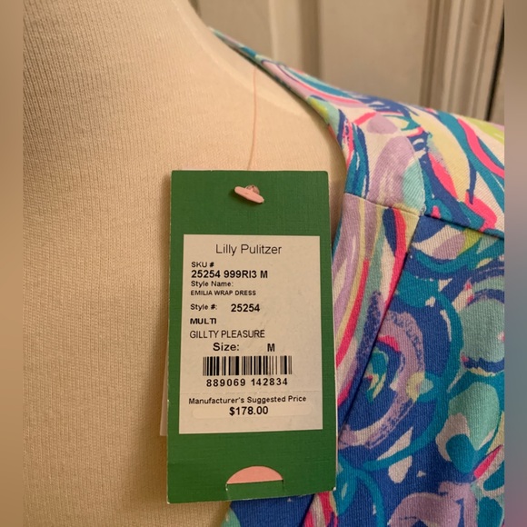 NWT Lilly Pulitzer Emilia Wrap Dress, Size M - Picture 4 of 4